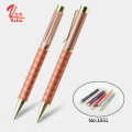 Best selling products elegant pen rose gold metal leather pen pink kawaii pen souvenir gift for lady